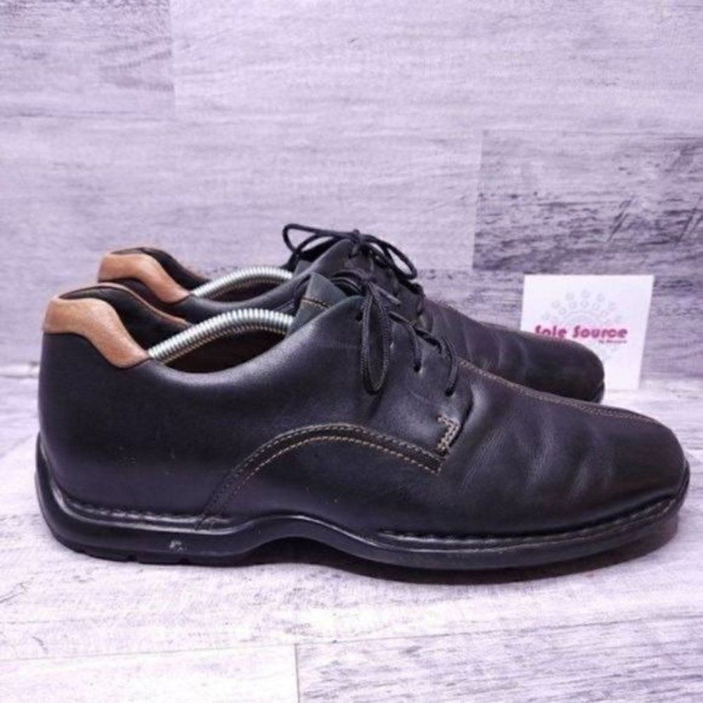 Cole Haan Zeno II Lace Up Leather Oxford Black Brown Men's sz 11